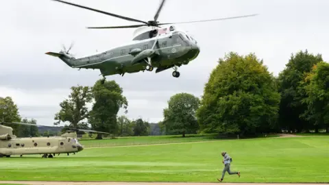 The US President Rerouted and Forced to Change Helicopters On the Way to Stansted Airport